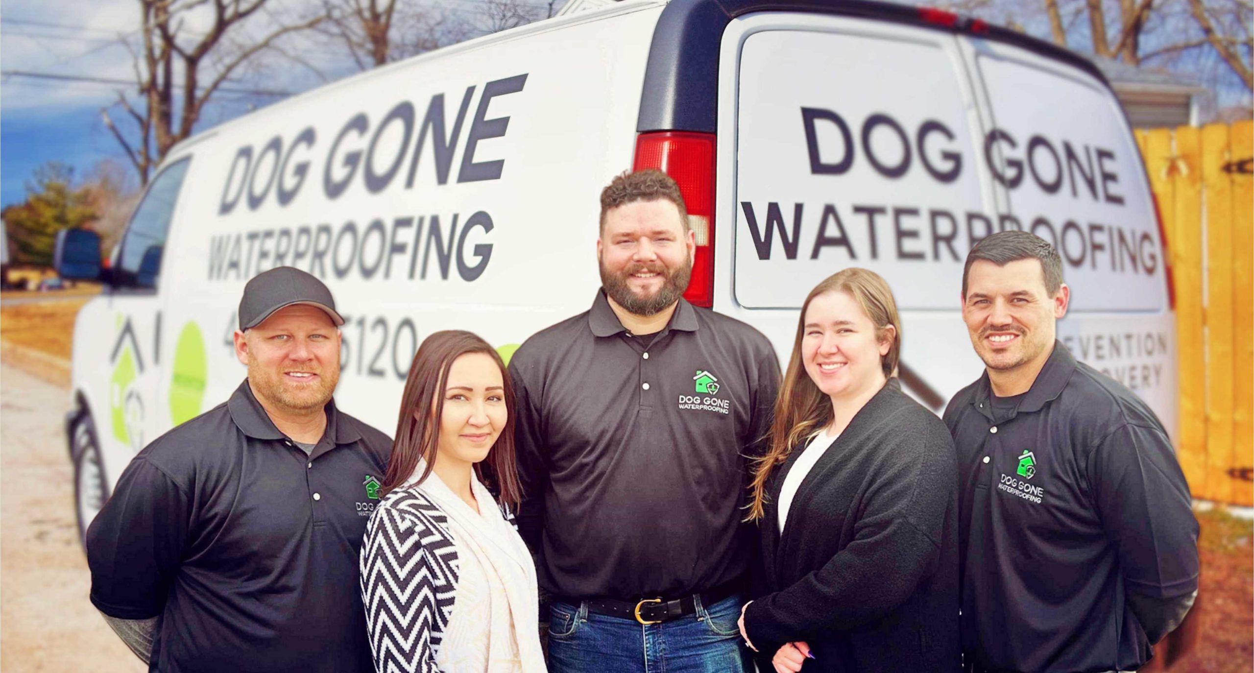 Dog Gone Waterproofing Springfield Missouri Team in Front of Van